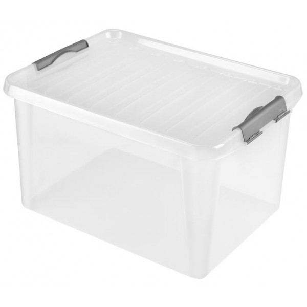 Plastový úložný box s víkem HEIDRUN Clip box 31l