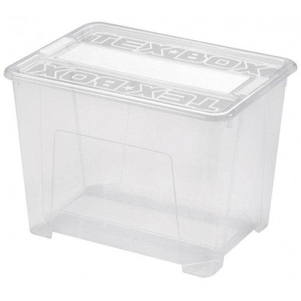 Plastový úložný box s víkem HEIDRUN TexBox 21l