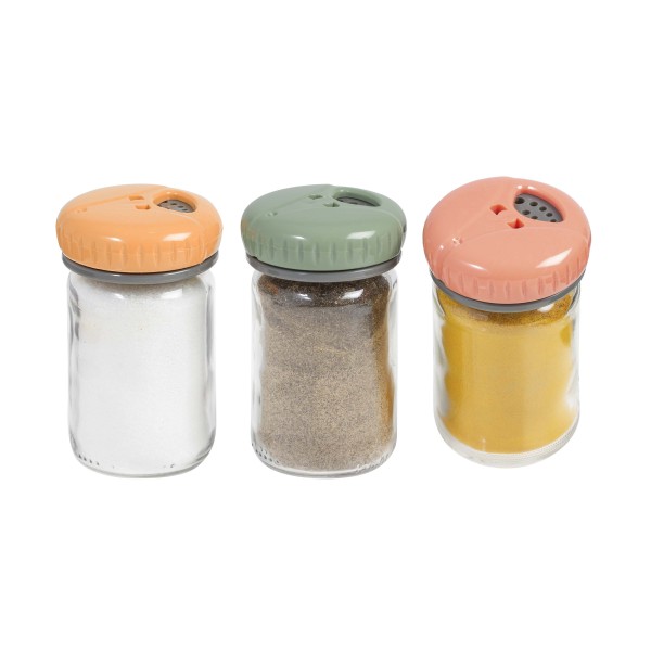 SLÁNKA/PEPŘENKA 105 ML, SKLO/PLAST,ASS.BAREV VÍČEK