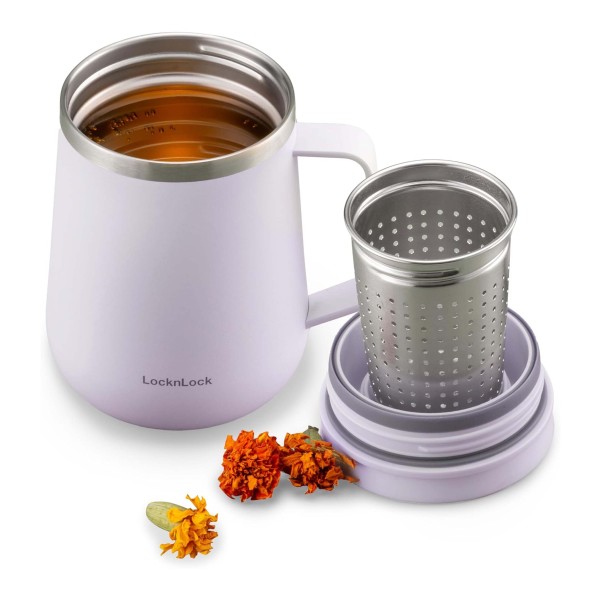 Termohrnek s uchem LOCK Metro 400ml fialová