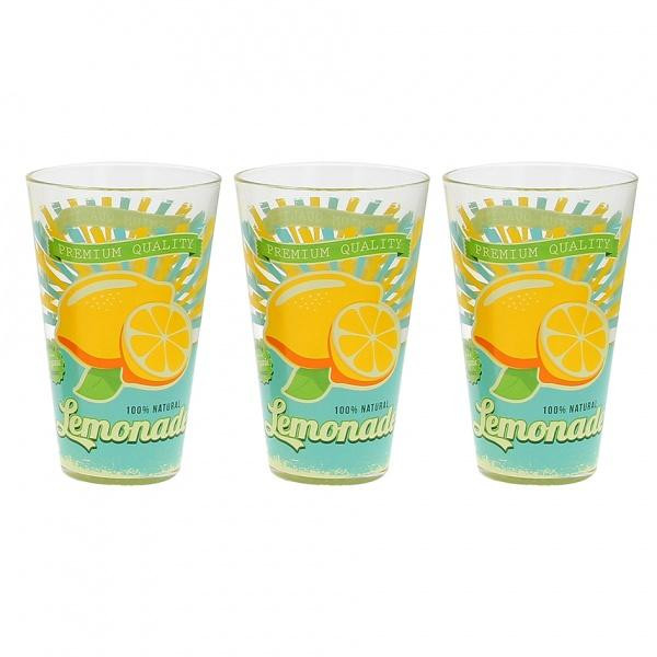 Sklenice longdrink 3 ks,  310 ml, citron