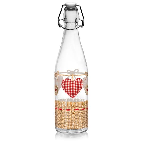 Skleněná láhev s patentním uzávěrem CERVE Valentina 0,5l srdce
