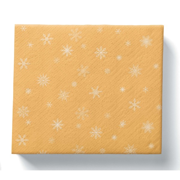 Papírové vánoční ubrousky 33x33cm 3vrstvé zlaté 20ks