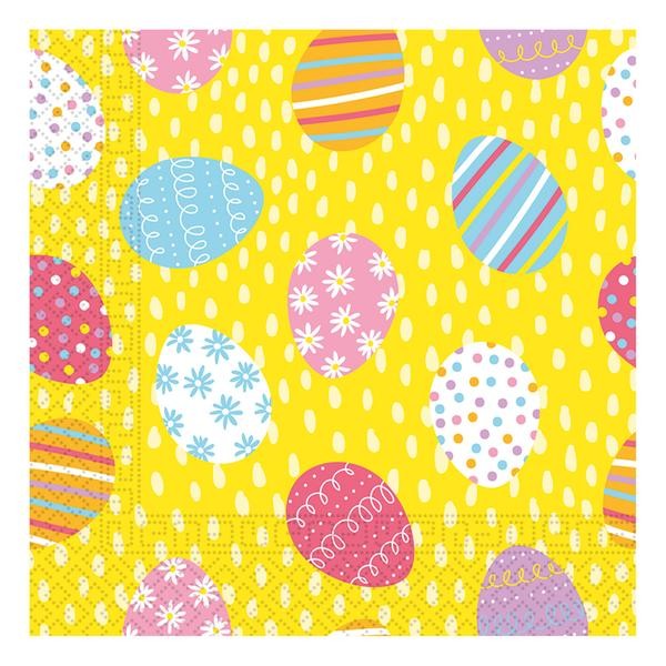 Papírové ubrousky 33x33cm 3vrstvé velikonoční vejce 20ks