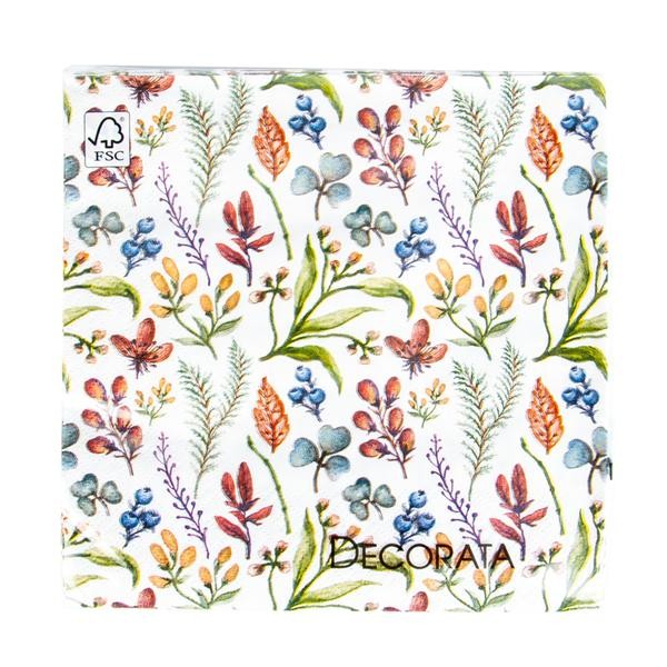 Papírové ubrousky 33x33cm 3vrstvé bylinky 20ks