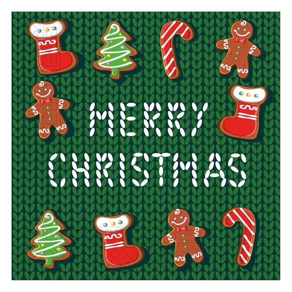 Vánoční papírové ubrousky 33x33cm 3vrstvé merry christmas 20ks