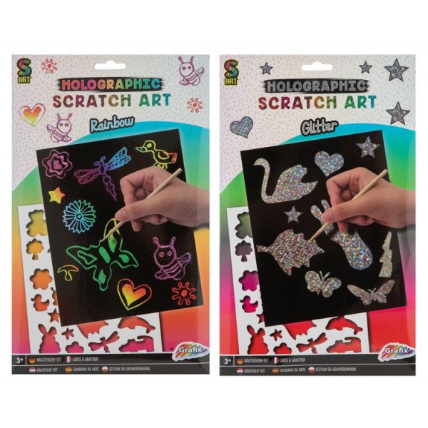ŠKRÁBACÍ OBRÁZKY DUHOVÉ 2 ASSORT
