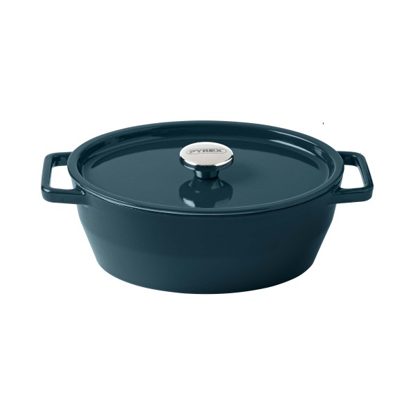 KASTROL LITINOVÝ S POKL. 24CM, 4L TMAVĚ ZELENÁ