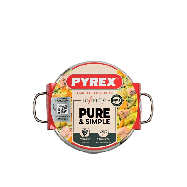 Nerezový kastrol PYREX Infinity ø24cm 4l