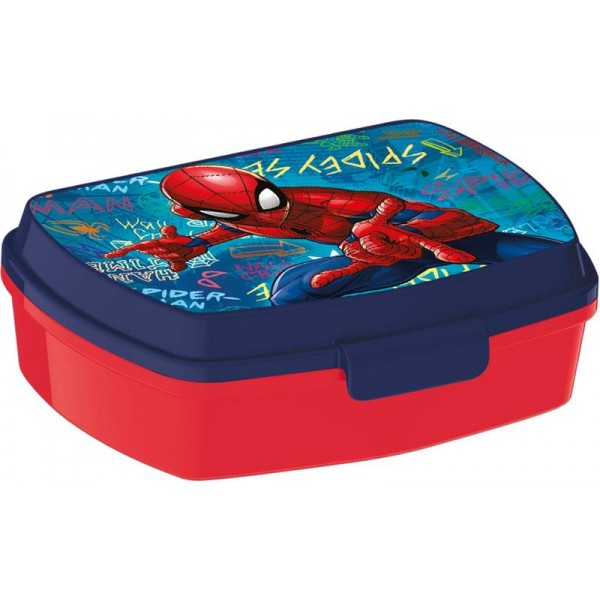 Plastový svačinový box Spiderman 17,5x14,5x6,5cm