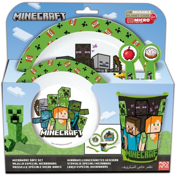 SADA PLASTOVÉHO NÁDOBÍ MINECRAFT 5 KS