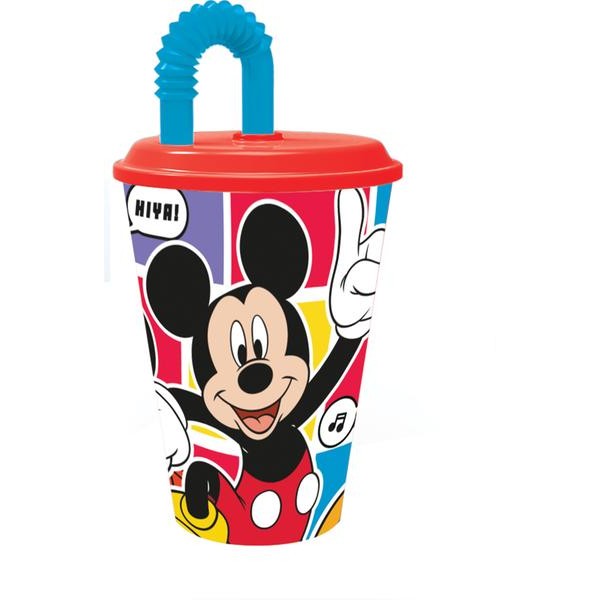 Plastový kelímek s brčkem MICKEY 430ml