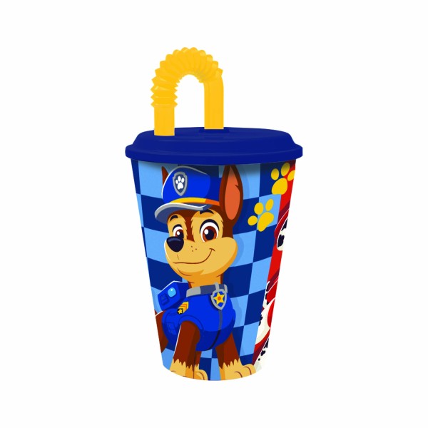 Plastový kelímek s brčkem Paw Patrol 430ml