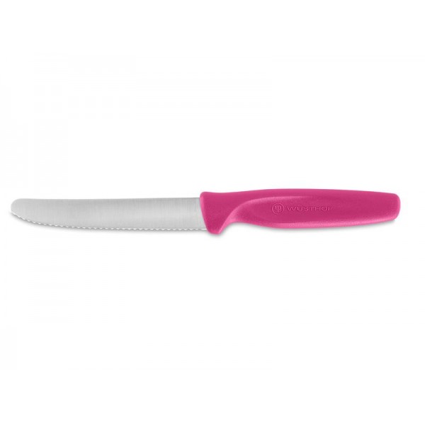 Univerzální nůž WÜSTHOF 10cm vroubkované ostří, růžový