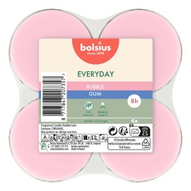 SVÍČKY ČAJOVÉ MAXI BUBBLE GUM, SADA 4KS