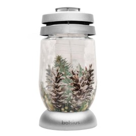 Hřbitovní lucerna BOLSIUS 22cm stříbrná borovice