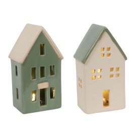 Vánoční dekorace LED domeček 15cm MIX barev