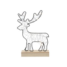 Vánoční dekorace na dřevěném podstavci LED jelen