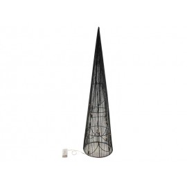 DEKORACE VÁNOČNÍ KUŽEL 20LED 80CM ČERNÁ ČAS.2XAA