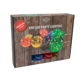 Party osvětlení 10x barevná koule s časovačem 100LED 4,5m