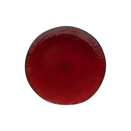 Keramický jídelní talíř RHODES 27cm červeno/černý