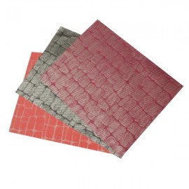 Prostírání tkané "čtverec" 45 x 30 cm, černá/červená