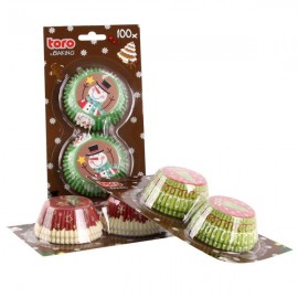Papírové košíčky na muffiny TORO 100ks vánoční