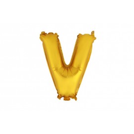 Balónek fóliový TORO písmenko "V" 30cm