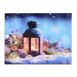 OBRAZ DEKORAČNÍ SVÍTÍCÍ 1LED 30X40CM TISK PLÁTNO