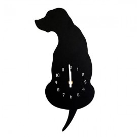 Nástěnné hodiny TORO černý pes 40cm