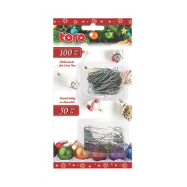 Kovové háčky na vánoční ozdoby TORO 150ks