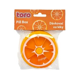 Dávkovač na léky TORO 7 dní pomeranč