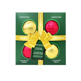 Šumivá bomba do koupele PROVENCE santalové dřevo, mandle 4x90g