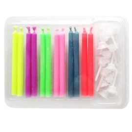 SVÍČKY NA DORT S BAREVNÝM PLAMENEM 12KS S DRŽÁČKEM