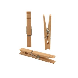 Dřevěné kolíčky na prádlo TORO 24ks březové 7,2cm