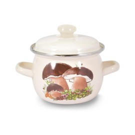 Smaltovaný hrnec s poklicí TORO 3,5l houby