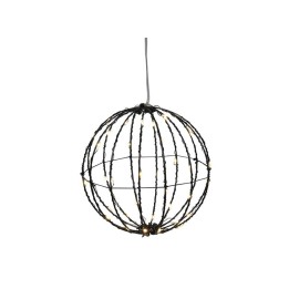 Vánoční dekorace s časovačem 40LED černá koule 15cm