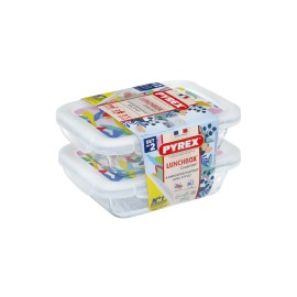 Sada skleněných dóz s víčkem PYREX 2x800ml