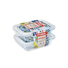 Sada skleněných dóz s víčkem PYREX 2x800ml
