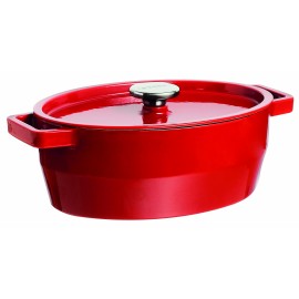 Litinový kastrol s poklicí PYREX 4l červený