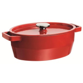 Litinový kastrol s poklicí PYREX 6l červený