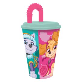 Plastový kelímek s brčkem Paw patrol 430ml
