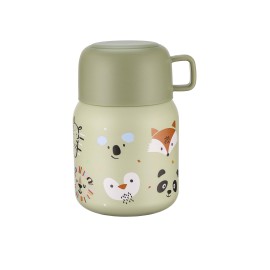 TERMOSKA NA JÍDLO 400ML ZELENÁ POTISK ZVÍŘÁTKO