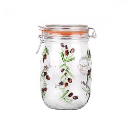 Sklenice s patentním uzávěrem 1000ml potisk