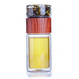 Skleněná láhev na čaj TORO 205ml+85ml borosilikátové dvojité sklo