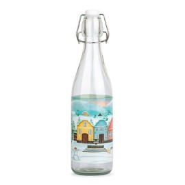 Skleněná láhev s patentním uzávěrem TORO 1l vesnička