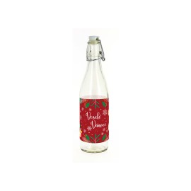 Skleněná láhev s patentním uzávěrem TORO 260ml vánoční stromek