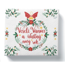 Papírové ubrousky 33x33cm 3vrstvé Veselé Vánoce 20ks