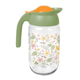 Skleněný džbán s víčkem TORO 1,5l botanica