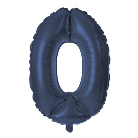 Balónek foliový TORO číslice 0 30cm modrý